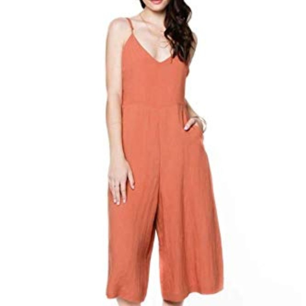 Everly Linen Culotte Jumpsuit